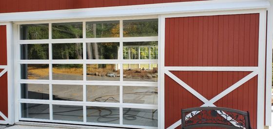 Risposta rapida Porta di garage trasparente Porta d'alluminio moderna Vetro acrilico Prezzo basso Residenziale elettrico automatico