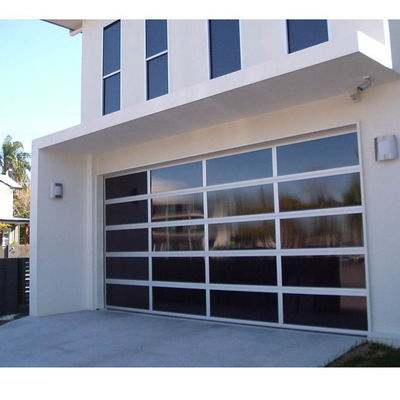 Porte di vetro di alluminio espelse del garage della struttura, porte di vetro moderne del garage