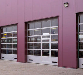 Porta trasparente del garage della classe 3 di impermeabilità, porta sezionale di vetro del garage