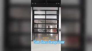 Scegli la porta del garage sezionale in vetro trasparente con tenuta all'acqua in vetro in lega di alluminio per un'elevata sicurezza