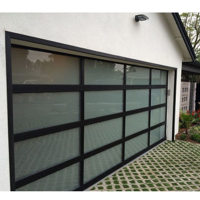 Verticale di alluminio della porta del garage della struttura del pannello di vetro trasparente/apertura orizzontale