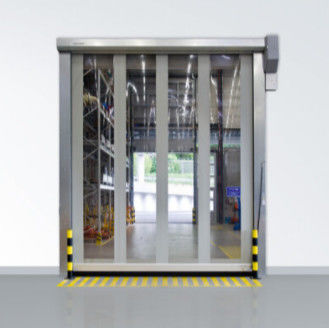 Alti livelli di sicurezza Trasparente Fast Roller Shutter Doors Galvanizzato Steel Warehouse