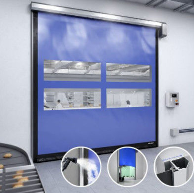 Porte trasparenti a rulli veloci a azione rapida magazzino elettrico in PVC cerniera ad alta velocità