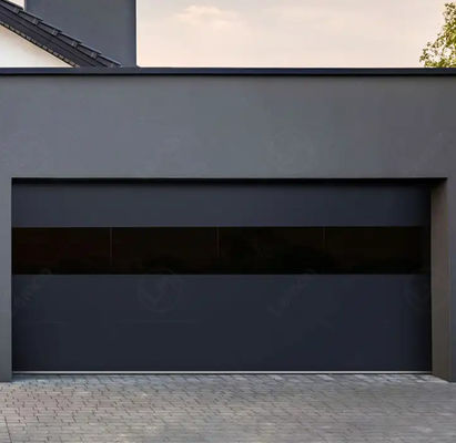 Portelli di garage a sezione ad alte prestazioni per abitazioni con doppio pannello a pelle rivestito in polvere