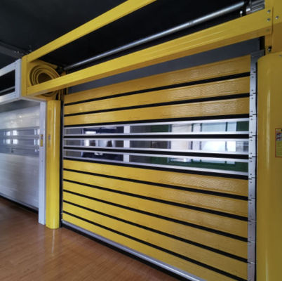 Porta a spirale trasparente in alluminio ad alta velocità Efficienza di sicurezza per luoghi di lavoro occupati Isolato termico industriale