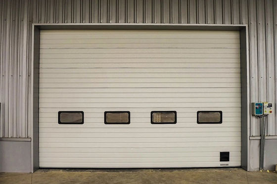 Controllo a distanza Isolamento della porta del garage di sezione Acciaio elettrico Bianco 50 mm-80 mm Spessore