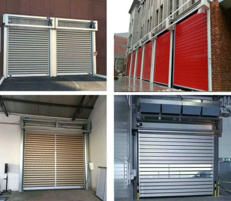 Porta a spirale trasparente in alluminio Efficienza di sicurezza Customized Electric Roll Up For Garage
