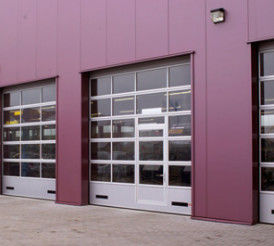 Industria pannello di vetro a vista completa vetro commerciale a doppio vetro resistenza all'acqua classe 3 porta di garage a sezione trasparente