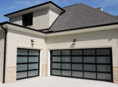 Industria pannello di vetro a vista completa vetro commerciale a doppio vetro resistenza all'acqua classe 3 porta di garage a sezione trasparente
