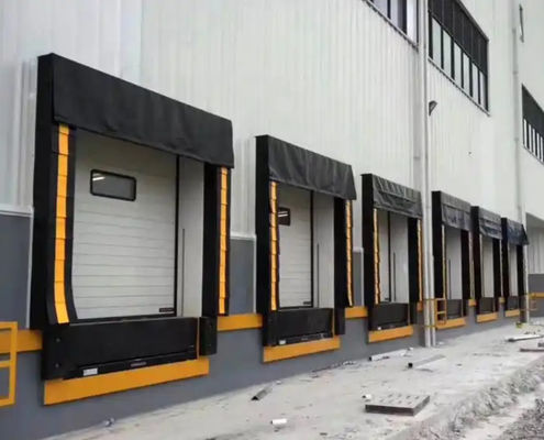 Protezione logistica elettrica ermetica dagli elementi Sistema di carico regolabile Portone del molo Rifugio PVC di plastica