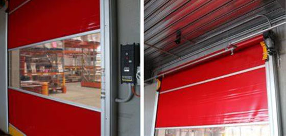 Porta a rulli di sicurezza moderna resistente alle intemperie Facile installazione e caratteristiche di sicurezza PVC colorato e a prova di vento