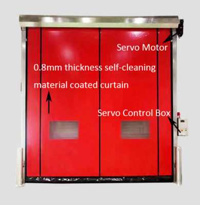Moderna sicurezza Isolamento termico Porta a rulli rapidi con riduzione del rumore e resistenza alle intemperie Zipper auto riparazione porta