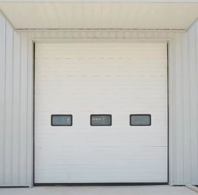 Porta sezionale isolante in acciaio rivestito in polvere con vetro di vinile e porta sezionale di garage in alluminio