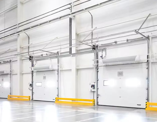 Porta sezionale isolante in acciaio rivestito in polvere con vetro di vinile e porta sezionale di garage in alluminio