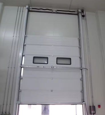 Porta sezionale isolante in acciaio rivestito in polvere con vetro di vinile e porta sezionale di garage in alluminio