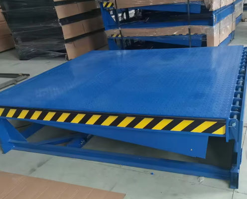 Livellatore di stazione di carico in polvere/galvanizzato con catene di sicurezza e telecomandi manuali