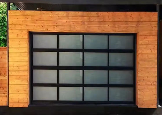 Porta sezionale in alluminio a doppio vetro moderna con apertura manuale o automatica