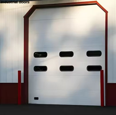 Porte sezionali isolanti in acciaio rivestito in polvere con spazzola in vinile