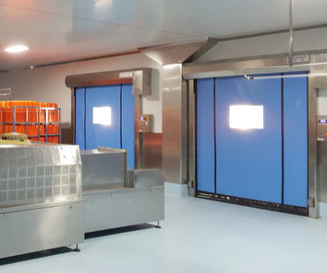 Sicurezza moderna porte a rulli veloci isolate struttura in acciaio persiana resistente alle intemperie Pvc porta a rotoli veloci