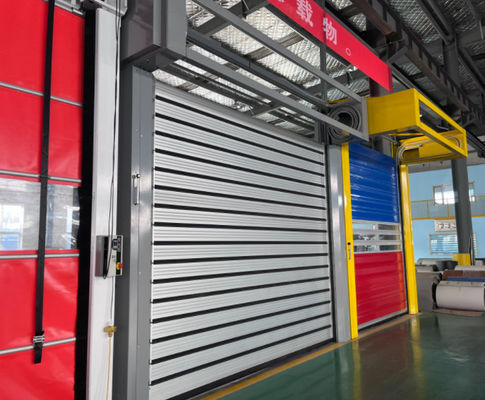 0.8m/s Porta a spirale in lega di alluminio con 220V/50HZ alimentazione di alluminio metallo Autom Shutter veloce