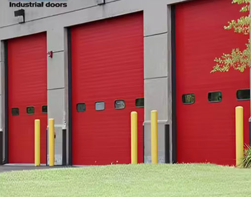 Porta sezionale in acciaio a ridurre il rumore con finitura rivestita in polvere