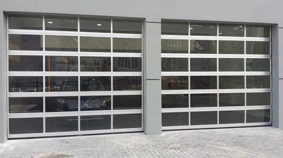 Porta sezionale in alluminio a doppio vetro moderna con eccellente isolamento