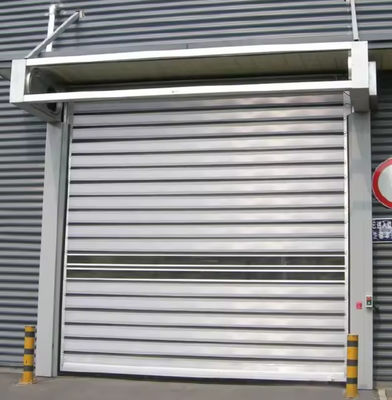 220V/50HZ Sensore fotoelettrico di sicurezza Porta a spirale di velocità -20°C~50°C Apertura resistenza al vento alluminio rigido Porta ad alta velocità