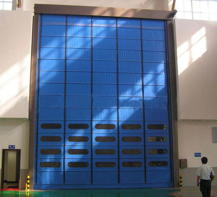 Porta a rulli veloci in PVC con isolamento e sicurezza superiori