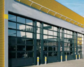 Acque resistenti di classe 3 Porte di garage sezionali in alluminio in lega nera in polvere