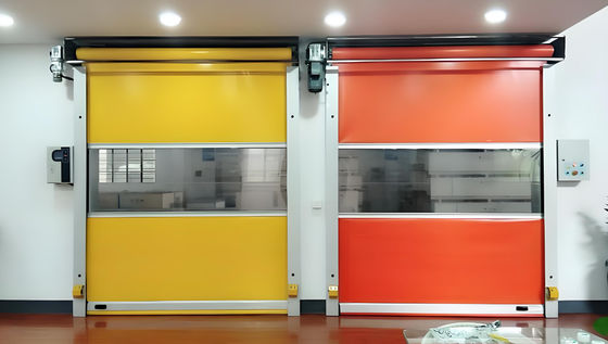 Silenziosa resistente ad alta velocità PVC Rollo Up Rapid Shutter Porta del garage Porta esterna in lega di alluminio personalizzata