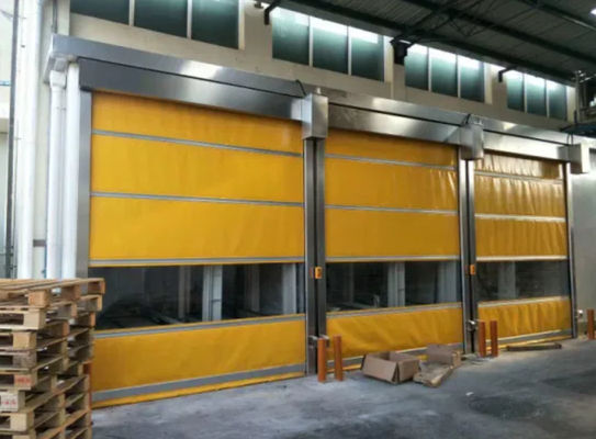 Silenziosa resistente ad alta velocità PVC Rollo Up Rapid Shutter Porta del garage Porta esterna in lega di alluminio personalizzata
