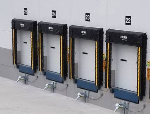Sistema di carico regolabile a colori personalizzato Rifugio per porte di dock per l'industria Realizzato in materiale di gomma di plastica PVC