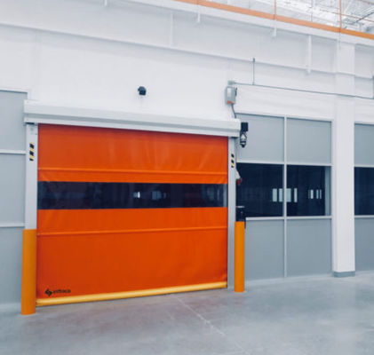 Industriale Alta Velocità PVC Rollo Up Rapid Shutter Door 304 Materiale in acciaio inossidabile a bassa manutenzione Progettazione struttura in acciaio
