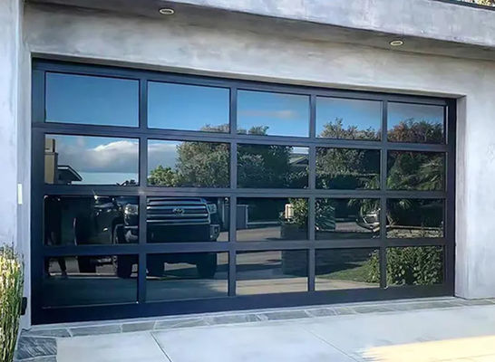 Acque resistenti classe 3 vetro trasparente porta di garage per case residenziali