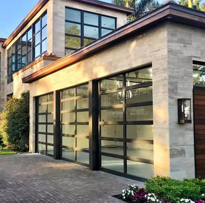Acque resistenti classe 3 vetro trasparente porta di garage per case residenziali