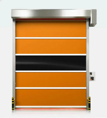 Tessuto Isolato Cortina Alta Velocità PVC Roll Up Rapid Shutter Door 304 Materiale in acciaio inossidabile Sicurezza Resistenza alle intemperie