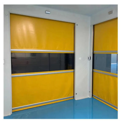Tessuto Isolato Cortina Alta Velocità PVC Roll Up Rapid Shutter Door 304 Materiale in acciaio inossidabile Sicurezza Resistenza alle intemperie