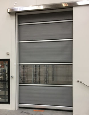 Customized High Speed PVC Roll Up Rapid Shutter Zipper Door 304 Materiale in acciaio inossidabile per la sicurezza