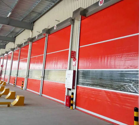 Resistente alle intemperie Alta velocità PVC Roll Up Rapid Shutter Door 304 Materiale in acciaio inossidabile