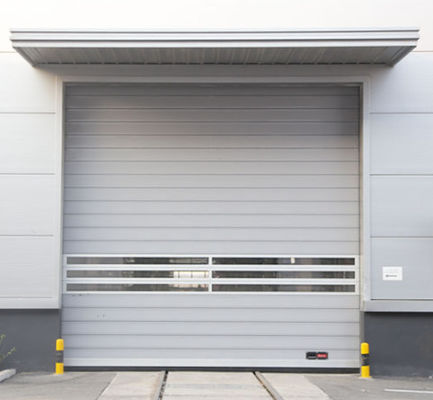 Efficienza Sicurezza Efficienza Resistenza al vento ≤2,0KN/m2 Velocità di apertura 0,8m/s Porta a spirale trasparente in alluminio ad alta velocità