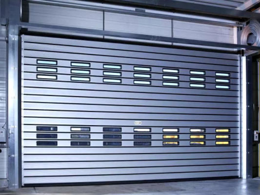 Porta a spirale trasparente ad alta velocità in alluminio Efficienza di sicurezza personalizzata in lega di alluminio