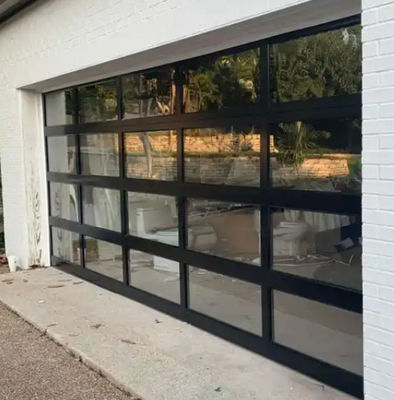 Porta di garage di alta sicurezza di alluminio in lega di vetro sezionale