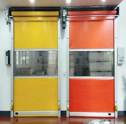 Immagazzino antipolvere industriale Porte a rotazione in PVC ad alta velocità Porte a rotazione ad alta velocità Portale a persiana