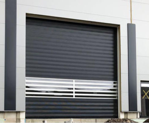 Porta a spirale trasparente in alluminio ad alta velocità per l'efficienza della sicurezza