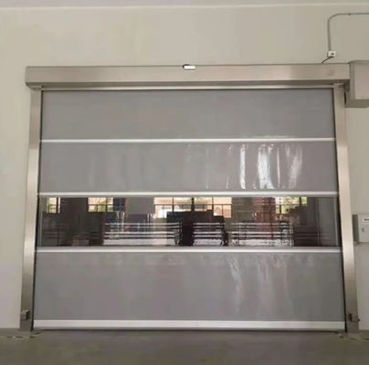 Porta a rullo rapida in PVC ad alta velocità personalizzata con cerniera di tenuta ermetica per celle frigorifere, funzionamento automatico in acciaio inossidabile 304