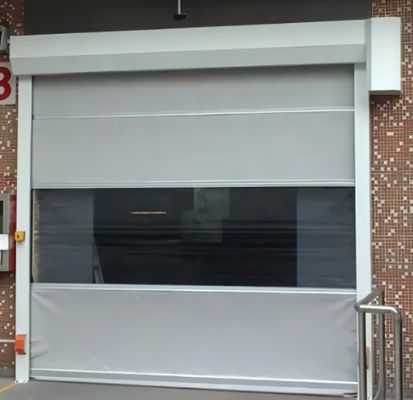 Porta a rullo rapida in PVC ad alta velocità personalizzata con cerniera di tenuta ermetica per celle frigorifere, funzionamento automatico in acciaio inossidabile 304