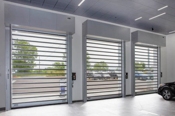 Porta a spirale trasparente ad alta velocità in alluminio