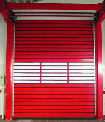 Efficienza di sicurezza della porta a spirale trasparente in alluminio ad alta velocità per la resistenza al vento ≤2,0KN/m2 a qualsiasi temperatura