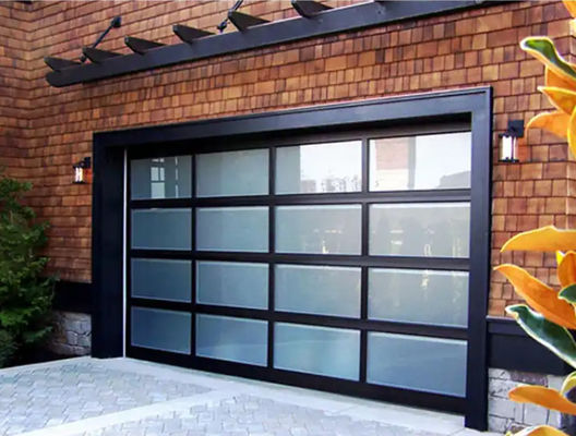 Alta tenuta all'acqua di sicurezza classe 3 Porta di garage sezionale trasparente con prestazioni in vetro