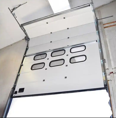 Porta sezionale coibentata in acciaio grigio, spessore 50mm-80mm per porte sezionali commerciali